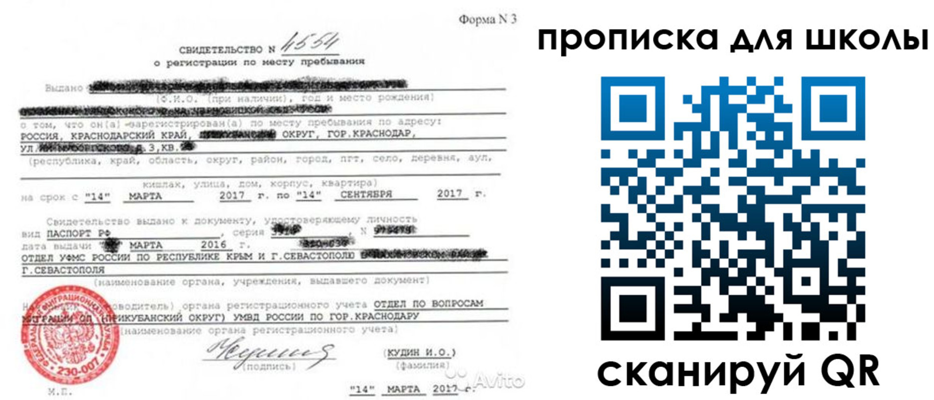 временная регистрация в Старой Купавне